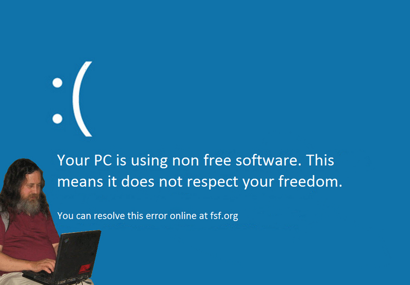 File:Stallman - PC No Free Software.png